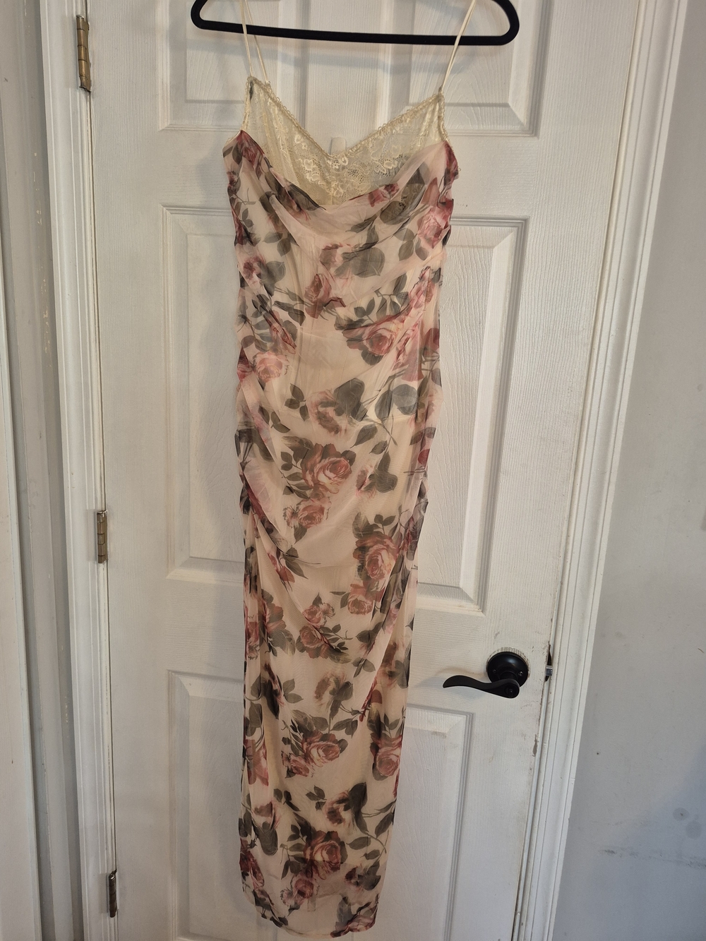Evita Italian Rose Print Corset Maxi Dress (Rose Print)